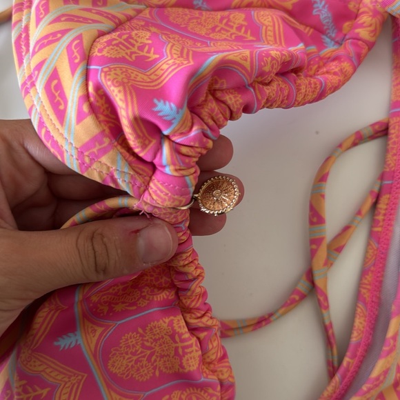 Pink and Orange Patterned Bikini - Picture 2 of 3